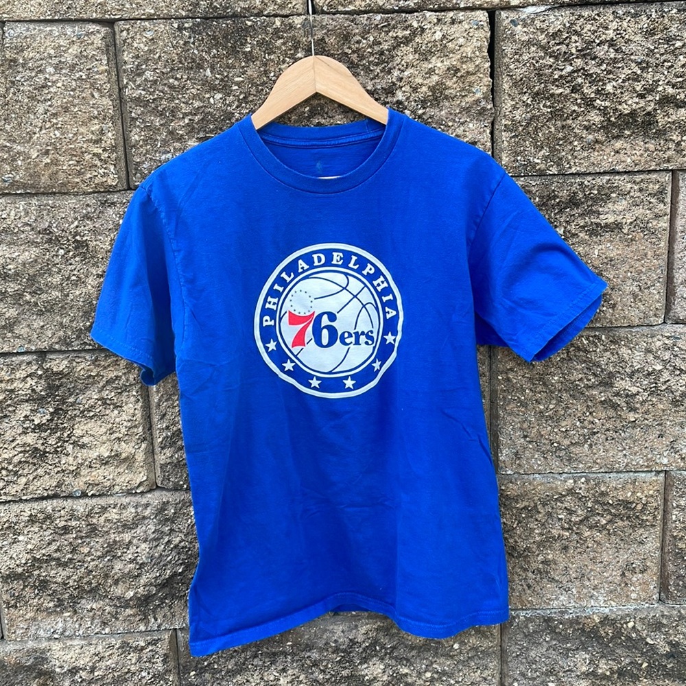 Philadelphia 76ers #21 Joel Embiid Fanatics NBA Royal Blue Tee - Size Unisex M